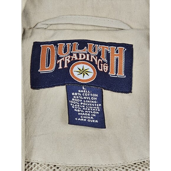 Duluth Trading Co Mens Large Jacket Blazer 2 Button Khaki 100%‎ Cotton. - Picture 2 of 7